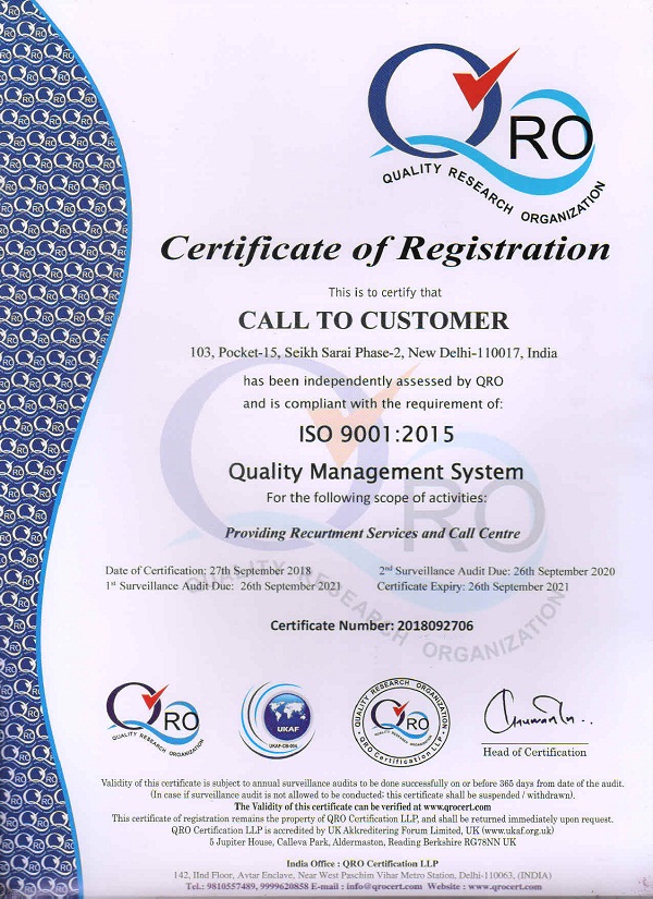 ISO Call2Customers